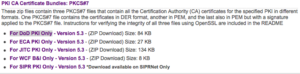 PKI CA Certificate Bundles: PKCS#7